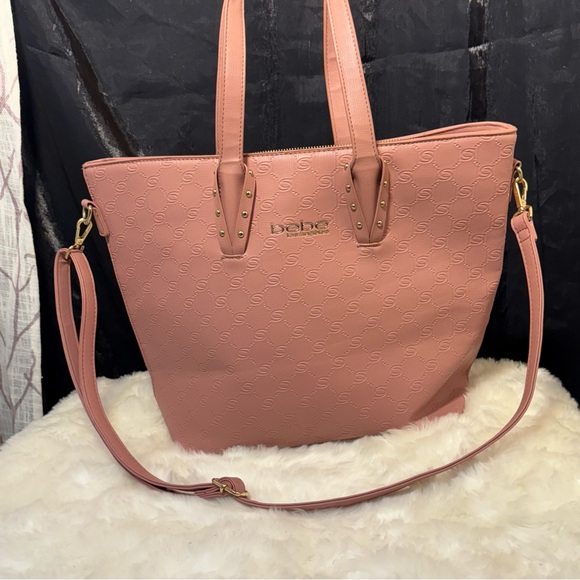 2/$25 Pink Trapezoid Tote with Double Handles and Zipper - Picture 14 of 15